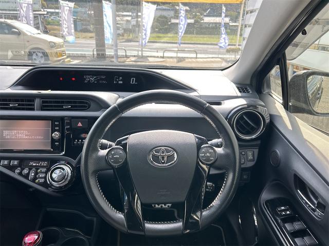 アクア G G’s ETC バックカメラ ナビ TV オートクルーズコントロール レーンアシスト 衝突被害軽減システム アルミホイール オートマチックハイビーム オートライト スマートキー 電動格納ミラー CVT(3枚目)