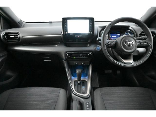 ヤリス ハイブリッドＺ　ＰＣＳ　ＤＶＤ　地デジ　ＡＷ　Ｂカメラ　ドラレコ付　ＬＥＤランプ　スマキー　ＥＴＣ付き　メディアプレイヤー接続　ナビＴＶ　ＶＳＣ　パワステ　クルコン　カーテンエアバック　キーフリー　ＡＢＳ　イモビ（2枚目）