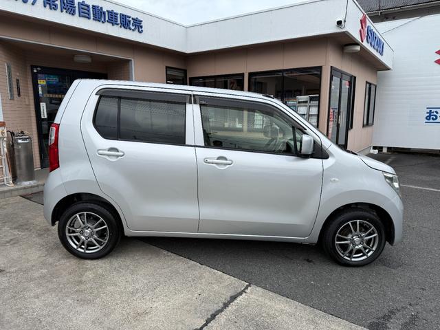 ワゴンR FX 社外SDナビ・地デジ 社外アルミ14インチ タイヤ4本新品 右前シートヒーター アイドリングストップ Wエアバック ABS 電動格納ミラー キーレス(4枚目)