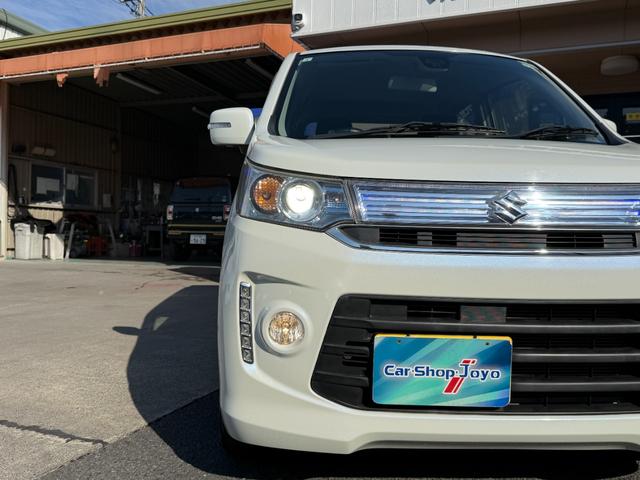 ワゴンRスティングレー 社外SDナビ・フルセグTV・DVD・MSV・Bluetooth ディスチャージ オートライト 運転席シートヒーター ウインカーミラー フォグランプ アイドリングストップ 6スピーカー 純正アルミ(10枚目)