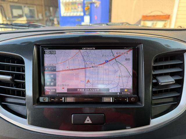 ワゴンRスティングレー 社外SDナビ・フルセグTV・DVD・MSV・Bluetooth ディスチャージ オートライト 運転席シートヒーター ウインカーミラー フォグランプ アイドリングストップ 6スピーカー 純正アルミ(31枚目)