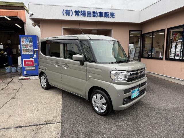 スペーシア ハイブリッドＧ　社外ＳＤナビ・ワンセグＴＶ・ＣＤ・ＤＶＤ　バックカメラ　ステアリングリモコン　両側パワースライドドア　前席シートヒーター　ＥＴＣ　デュアルセンサーブレーキサポート　ＬＥＤヘッドライト　オートライト（6枚目）