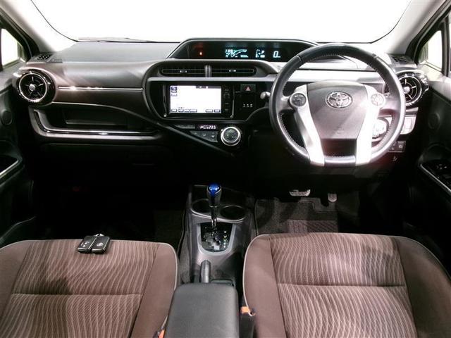 アクア G フルセグ メモリーナビ DVD再生 バックカメラ 衝突被害軽減システム ETC LEDヘッドランプ ワンオーナー 記録簿(4枚目)