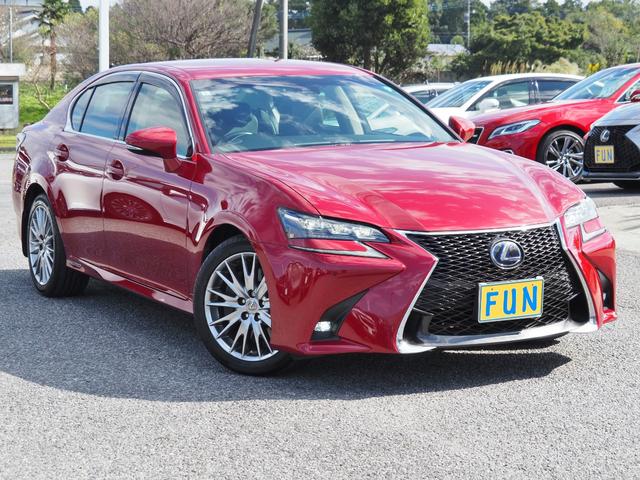GS GS450h バージョンL ワンオーナー禁煙車 走行1.4万Km セーフティシステムプラス 3眼LEDライト 黒革シート リヤオートサンシェード 12.3型ナビ Bカメラ OP・クリアランスソナー Fスポーツグリル装着(3枚目)