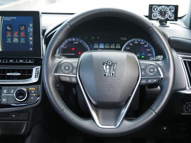 クラウンハイブリッド RSアドバンス OP・サンルーフ OP・リヤコンフォートPKG OP・セーフティPKGプラス(Dインナーミラー・全周囲・PKSB/RCD) セーフティセンス BSM HUD 黒革シート 12.3型ナビ(34枚目)