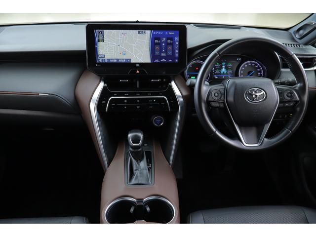 ハリアーハイブリッド Ｚ　レザーパッケージ　４ＷＤ　衝突被害軽減ブレーキ　ＢＳＭ　レーダークルーズ　１２．３インチＪＢＬナビ　地デジＴＶ　全周囲カメラ　車線逸脱警報　ＥＴＣ　シートヒーター＆クール　ステアリングヒーター　パワーバックドア　デジタルミラー　前後ドラレコ　ワンオーナー（12枚目）