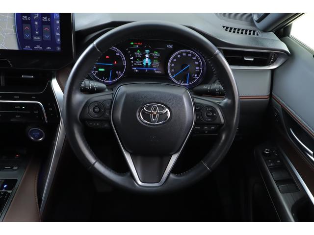 ハリアーハイブリッド Ｚ　レザーパッケージ　４ＷＤ　衝突被害軽減ブレーキ　ＢＳＭ　レーダークルーズ　１２．３インチＪＢＬナビ　地デジＴＶ　全周囲カメラ　車線逸脱警報　ＥＴＣ　シートヒーター＆クール　ステアリングヒーター　パワーバックドア　デジタルミラー　前後ドラレコ　ワンオーナー（13枚目）