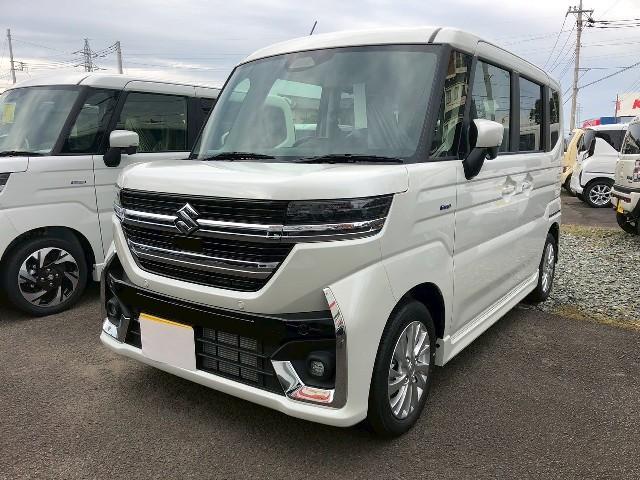 スペーシアカスタム ハイブリッドGS 届出済済未使用車/衝突被害軽減ブレーキ フルLEDLEDサイドターンランプ付電動パーキングブレーキ後席右側パワースライドドア14インチアルミホイール2スピーカー(2枚目)