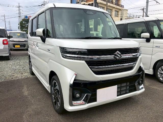 スペーシアカスタム ハイブリッドXS 届出済済未使用車/衝突被害軽減ブレーキ フルLEDLEDサイドターンランプ付電動パーキングブレーキ後席両側パワースライドドア15インチアルミホイール6スピーカー(4枚目)