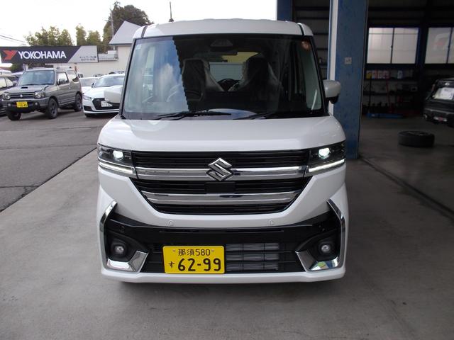 スペーシアカスタム ハイブリッドＧＳ　届出済み未使用車　左側パワースライドドア　ＬＥＤライト　オートライト　ベンチシート　アルミホイール　禁煙車　スマートキー（2枚目）