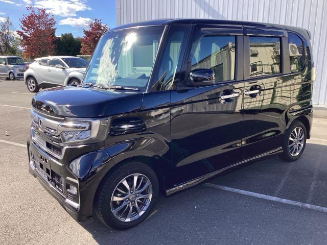 N-BOXカスタム G・Lターボホンダセンシング Bモニタ クルーズコントロール ナビTV キーレスエントリー VSA ベンチS LEDランプ 助手席エアバック ターボモデル ワンセグテレビ PW サイドSRS PS(3枚目)