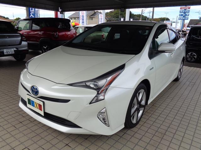 プリウス Sツーリングセレクション 純正大型ナビ TV ETC2.0車載器 バックモニター ブラックレザーシート シートヒーター オートハイビーム レーダークルーズ LEDライト 純正アルミホイール(7枚目)