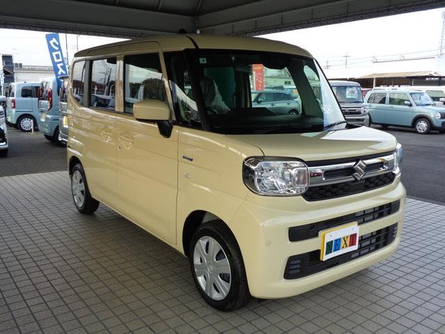 スペーシア ハイブリッドＧ　【届出済未使用車】デュアルセンサーブレーキサポートＩＩ　誤発進抑制機能　ＬＥＤヘッドランプ　１４インチフルホイールキャップ　ウレタンステアリングホイール　運転席・助手席インパネドリンクホルダー（5枚目）