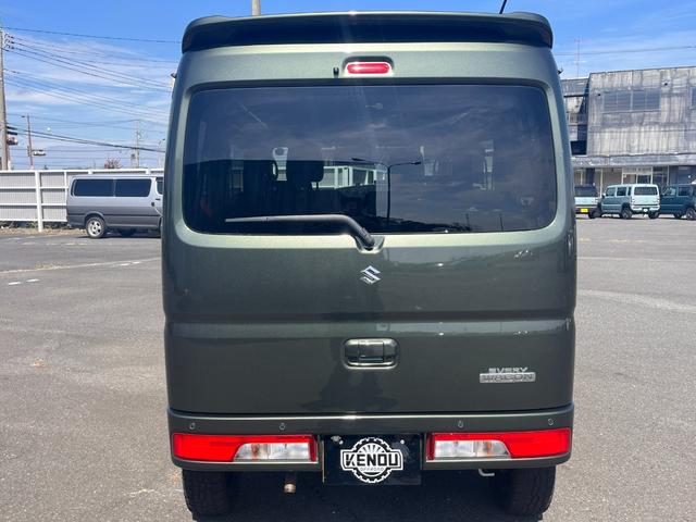 エブリイワゴン ＰＺターボスペシャル　３５ｍｍリフトアップ　ＫＥＮＯＵフロントバンパー　ＫＥＮＯＵガードバー　ＫＥＮＯＵリヤショートバンパー　１５インチカスタムホイール　オフロードタイヤ　７インチ地デジナビ　ＥＴＣ　バックカメラ　ドラレコ（7枚目）