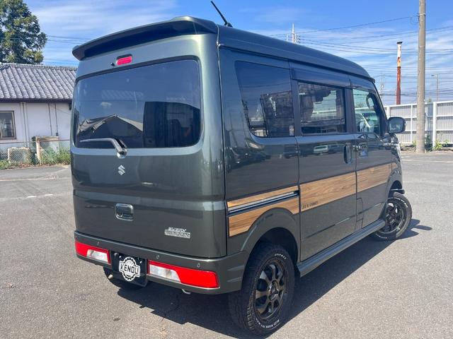 エブリイワゴン ＰＺターボスペシャル　３５ｍｍリフトアップ　ＫＥＮＯＵフロントバンパー　ＫＥＮＯＵガードバー　ＫＥＮＯＵリヤショートバンパー　１５インチカスタムホイール　オフロードタイヤ　７インチ地デジナビ　ＥＴＣ　バックカメラ　ドラレコ（8枚目）