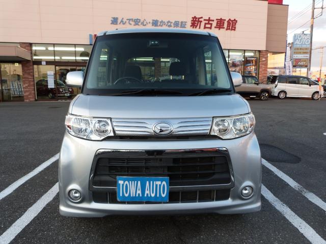 タント カスタムＸ　片側パワースライドドア　純正ナビ　バックカメラ　地デジＴＶ　ＥＴＣ　電動格納ドアミラー　ドアミラーウインカー　ＨＩＤヘッドライト　フォグランプ　ドライブレコーダー前後２カメ　キーフリー　スマートキー（2枚目）