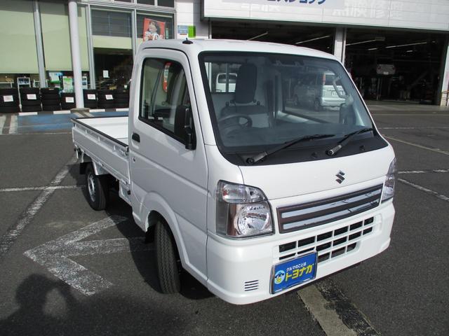 KCエアコン・パワステ農繁仕様 4WD 5MT 前後誤発進抑制機能 車線逸脱警報機能 リヤパーキングセンサー オートライト パートタイム4WD デフロック 荷台作業灯 アッパーメンバーガード リヤゲートチェーン アングルポストプロテクター(3枚目)