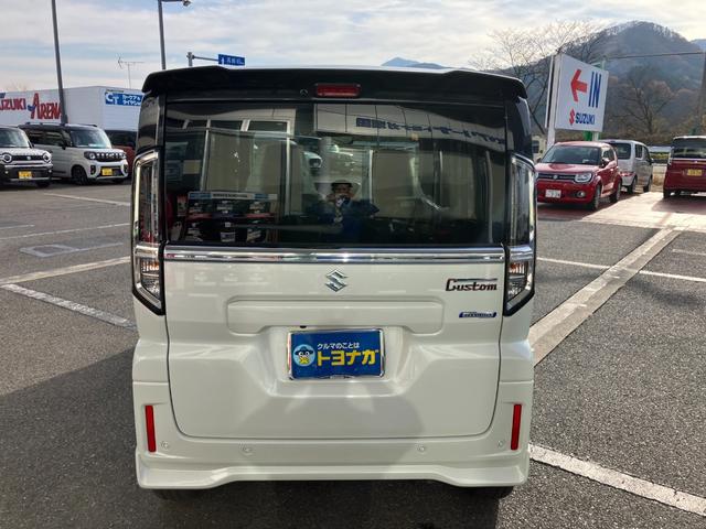 スペーシアカスタム ハイブリッドＸＳターボ　４ＷＤ　デュアルセンサーブレーキＩＩ　純正９インチフルセグナビ　全方位カメラ　アダプティブクルーズコントロール　シートヒーター　ステアリングヒーター　パドルシフト　両側電動スライドドア　パーキングセンサー　車線逸脱抑制　ＬＥＤヘッドライト（7枚目）