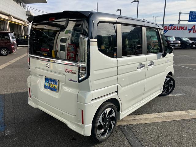 スペーシアカスタム ハイブリッドＸＳターボ　４ＷＤ　デュアルセンサーブレーキＩＩ　純正９インチフルセグナビ　全方位カメラ　アダプティブクルーズコントロール　シートヒーター　ステアリングヒーター　パドルシフト　両側電動スライドドア　パーキングセンサー　車線逸脱抑制　ＬＥＤヘッドライト（8枚目）