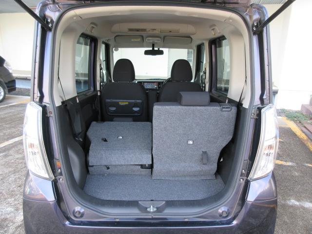 ｅＫスペースカスタム カスタムＴ　純正ナビ／Ｂカメラ／横滑防止／オート付ＨＩＤ＆フォグ／純１５ＡＷ／オート格納ミラー／ウィンカーミラー／インテリキー／プッシュスタート／革巻ステア／ＥＴＣ／ドアバイザー／（56枚目）