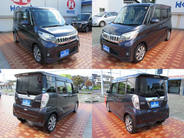 ｅＫスペースカスタム カスタムＴ　純正ナビ／Ｂカメラ／横滑防止／オート付ＨＩＤ＆フォグ／純１５ＡＷ／オート格納ミラー／ウィンカーミラー／インテリキー／プッシュスタート／革巻ステア／ＥＴＣ／ドアバイザー／（75枚目）