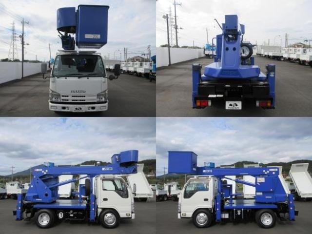 エルフトラック 　高所作業車　アイチＳＳ－１２Ａ　作業床高１１．９ｍ　作業床積載荷重２００ｋｇ　　アワーメーター１９５０時間　車両寸法（車検証記載）：長５３３ｃｍ　幅１９１ｃｍ　高３１０ｃｍ　車両総重量７０６５ｋｇ（5枚目）