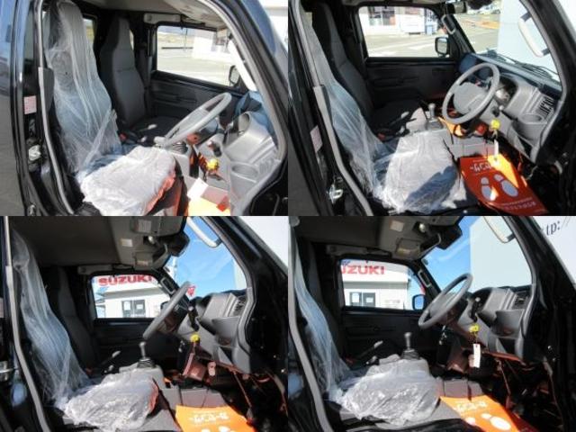 スーパーキャリイ X 届出済未使用車 4WD 5MT ドアバイザー フロアマット アッパーメンバーガード 荷台マット デュアルカメラブレ-キサポ-ト 前後誤発進制御機能 車線逸脱警報機能 ハイビームアシスト(8枚目)