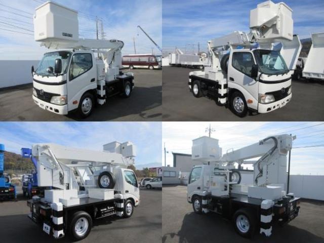 デュトロ 　タダノＡＴ－１２１　作業床高１２ｍ　積載荷重２００ｋｇ　　アワーメーター４７４０時間　６ＭＴ　車両寸法（車検証記載）：長４５５ｃｍ　幅１８８ｃｍ　高３１８ｃｍ　積載量１００ｋｇ　車両総重量６３７０ｋｇ（4枚目）