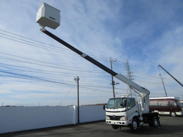 デュトロ 　タダノＡＴ－１２１　作業床高１２ｍ　積載荷重２００ｋｇ　　アワーメーター４７４０時間　６ＭＴ　車両寸法（車検証記載）：長４５５ｃｍ　幅１８８ｃｍ　高３１８ｃｍ　積載量１００ｋｇ　車両総重量６３７０ｋｇ（23枚目）