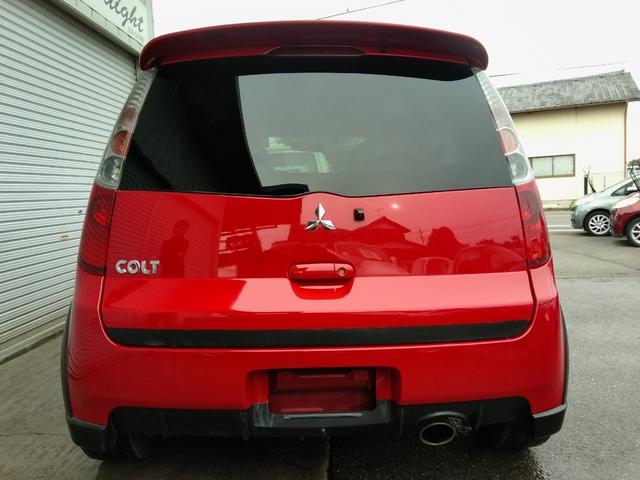 コルト ラリーアート バージョンR 4G15型MIVECターボエンジン 5速MT ランエボレッドソリッドに新規全塗装! ナビ バックカメラ ETC HIDヘッドライト 社外ブースト計 社外16インチアルミ Wエアバック ABS ESC(5枚目)