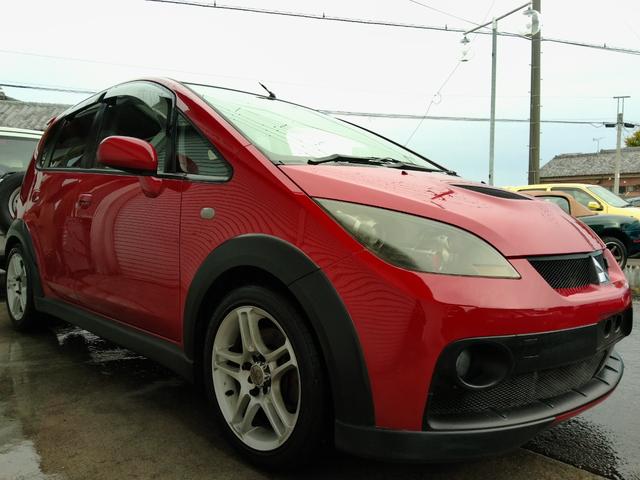 コルト ラリーアート バージョンR 4G15型MIVECターボエンジン 5速MT ランエボレッドソリッドに新規全塗装! ナビ バックカメラ ETC HIDヘッドライト 社外ブースト計 社外16インチアルミ Wエアバック ABS ESC(8枚目)