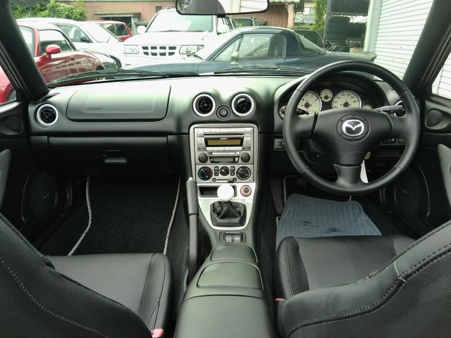 ロードスター RS 最終型!6速MT!チタニウムグレーメタリックII ブラックレザーシート BOSEサウンドシステムCD/MD スピーカー付きウインドデフレクター 専用16インチアルミ ETC Wエアバック(37枚目)