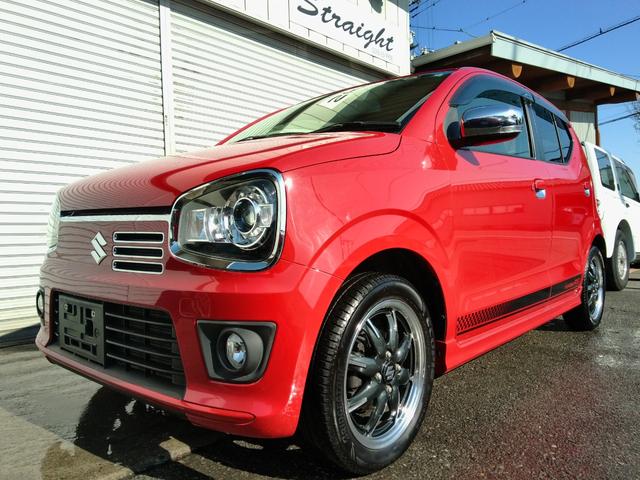 アルトターボＲＳ ベースグレード　インパネ５ＡＧＳ　レーダーブレーキサポート　Ｗエアバック　ＡＢＳ　衝突安全ボディ　ＨＩＤオートヘッドライト　スマートキー　プッシュスタート　メッキドアミラーカバードアハンドルガード　シートヒーター（2枚目）