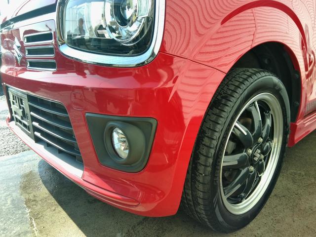 アルトターボＲＳ ベースグレード　インパネ５ＡＧＳ　レーダーブレーキサポート　Ｗエアバック　ＡＢＳ　衝突安全ボディ　ＨＩＤオートヘッドライト　スマートキー　プッシュスタート　メッキドアミラーカバードアハンドルガード　シートヒーター（16枚目）