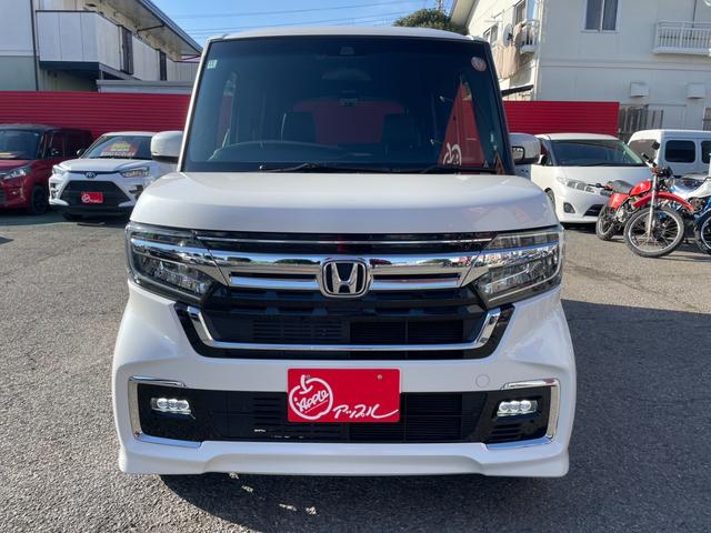 Ｎ－ＢＯＸカスタム Ｌターボ　衝突軽減Ｂ　ＬＫＡＳ　両側Ｐスライド　レーダークルーズ　障害物センサー　シートヒーター　Ａブレーキホールド　ハーフレザーシート　ＥＴＣ　スマートキー　シェードガラス　シートバックテーブル　純１５ＡＷ（56枚目）