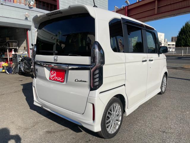 Ｎ－ＢＯＸカスタム Ｌターボ　衝突軽減Ｂ　ＬＫＡＳ　両側Ｐスライド　レーダークルーズ　障害物センサー　シートヒーター　Ａブレーキホールド　ハーフレザーシート　ＥＴＣ　スマートキー　シェードガラス　シートバックテーブル　純１５ＡＷ（62枚目）