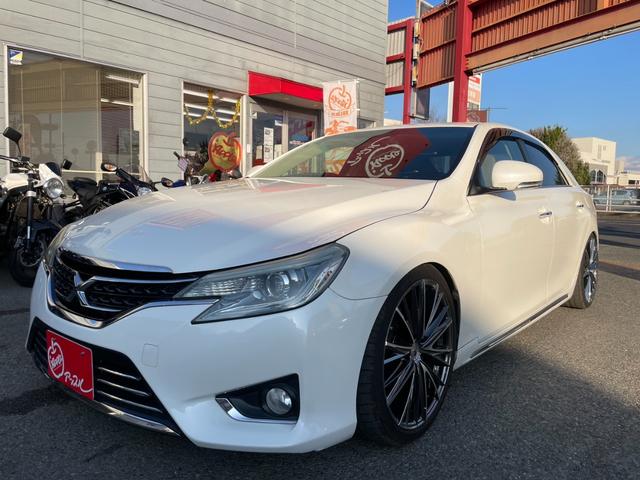 マークＸ プレミアム　アルパイン８型ナビ　フルセグ　Ｂカメラ　車高調　社外１９インチアルミ　クルコン　シートヒーター　パワーシート　シェードガラス　ウッドコンビステリモ　オート付ＨＩＤ　ＬＥＤフォグ　ビルトインＥＴＣ（46枚目）