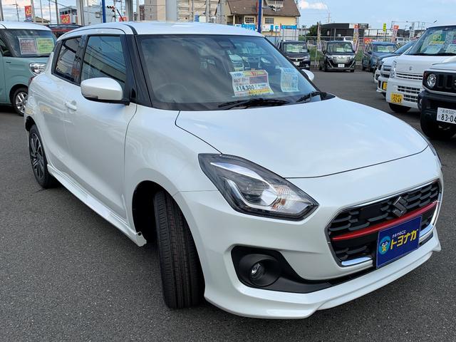 スイフト スズキ rs 登録済み未使用車 opカラー 衝突被害軽減ブレーキ 全車速対応acc 誤発進抑制機能 車線逸脱抑制機能 bsm rcta 6スピーカー パドルシフト ステアリングスイッチ 運転席シートヒーター 群馬県 rs 登録済み未使用車 opカラー 衝突