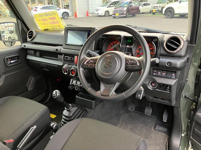 ジムニー ＸＣ　車検整備付　ワンオーナー　マニュアル車　ＬＥＤヘッドライト　バックカメラ　前後ドラレコ　純正７型フルセグＴＶナビ　純正１６インチアルミホイール　ＥＴＣ車載器　シートヒーター　オートハイビーム（7枚目）