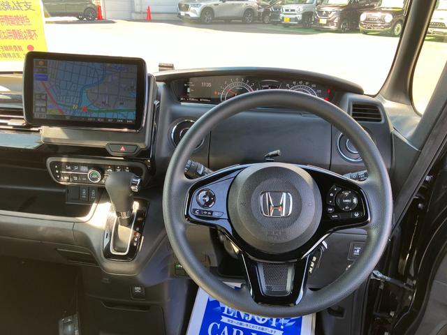 Ｎ－ＢＯＸカスタム Ｌ　９型フルセグナビ　バックカメラ　ＥＴＣ　ＬＥＤヘッド　ＡＣＣ　シートヒーター　レーンキープ　オートハイビーム　Ｂｌｕｅｔｏｏｔｈ　新品フロアマット　純正アルミ　プッシュスタート　ＣＴＢＡ　雹被害あり（22枚目）