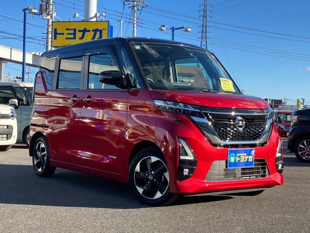 ルークス ハイウェイスター　Ｘ　純正９インチナビ　フルセグＴＶ　アラウンドビューモニター　前後ドラレコ　衝突被害軽減ブレーキ　スマートキー　ＬＥＤライト　ソナー　左パワースライドドア　純正アルミ　走行１６４０４ｋｍ　車検Ｒ９年８月（3枚目）