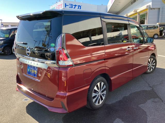 セレナ ハイウェイスター VセレクションII 純正9インチナビ フルセグTV 純正リアモニター アラウンドビューモニター LEDライト 両側パワースライド キーフリー クルコン ETC 前ドラレコ ワンオーナー タイヤ4本新品 車検整備付(4枚目)