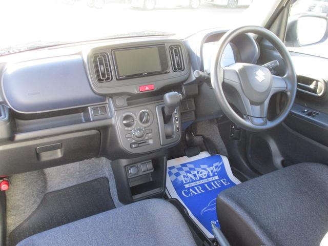 アルト A 7インチナビ フルセグTV 前後ドラレコ ETC 衝突被害軽減ブレーキDCBS付 キーレス リヤパーキングセンサー フロアマット ドアバイザー ワンオーナー 車検R10年1月 新車保証継承付(6枚目)