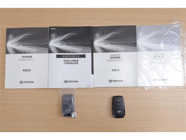 アクア Ｇ　衝突被害軽減装置　ＡＣ１００　ＬＥＤヘッド　Ｂモニター　記録簿　オートエアコン　クルーズコントロール　ナビ　盗難防止システム　横滑り防止装置　ＥＴＣ　スマートキー　キーレス　４ＷＤ　エアバッグ　ＡＢＳ（20枚目）
