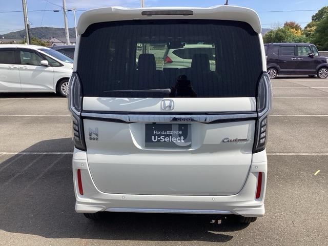 N-BOXカスタム Lターボ 両側PWスライドドア Bモニタ Iストップ 禁煙 セキュリティー クルーズコントロール ナビTV キーレスエントリー VSA ベンチS LEDランプ 助手席エアバック ターボモデル ワンセグテレビ(3枚目)