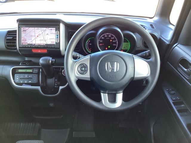 N-BOX G・Lパッケージ I-STOP カラーバックモニター 全席PW イモビライザー ナビテレビ 1セグ サイドエアバック AAC 横滑り防止 スマートキー DVD再生 ABS ETC キーレスE(15枚目)