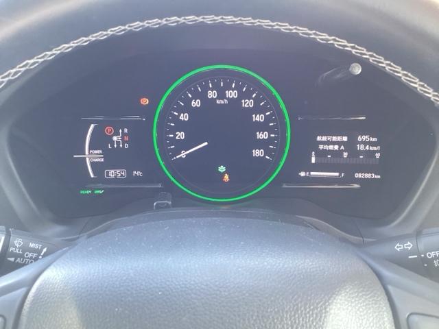 ヴェゼル ハイブリッド　１セグＴＶ　ナビＴＶ　イモビライザー　オートクルーズコントロール　キーレス　両席エアバック　エアバッグ　エアコン　ＥＳＣ　ＡＢＳ　ＥＴＣ車載器　エコモード　パワーステアリング　ＤＶＤ再生（19枚目）