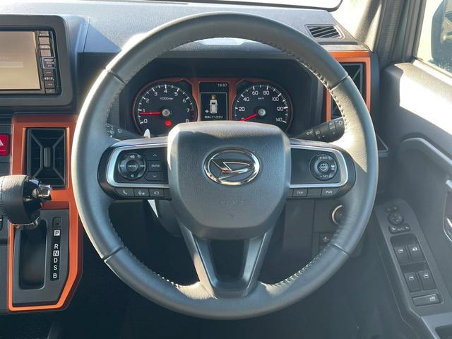 タフト Gターボ 禁煙/スマートアシスト/ルーフレール/ターボ/純正メモリーナビ/フルセグTV/全方位モニター/ETC/ソナー/シートヒーター/LED/フォグ/スペアキー/プッシュスタート/マット/バイザー/(13枚目)