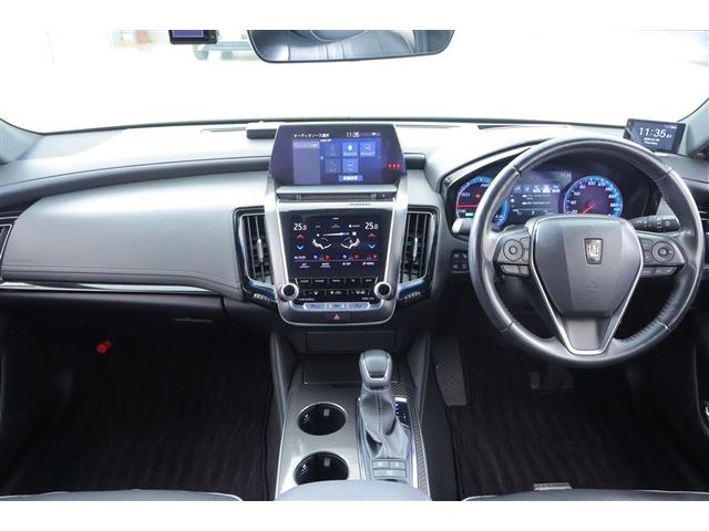 クラウンハイブリッド ＲＳアドバンス　地デジ　衝突被害軽減装置　ドライブレコーダ　黒革シート　ＬＥＤヘットライト　後カメラ　クルコン　ＡＣ　Ｐシート　エアバッグ　ナビＴＶ　セキュリティーアラーム　１００Ｖ充電　キーフリー　スマートキ（4枚目）