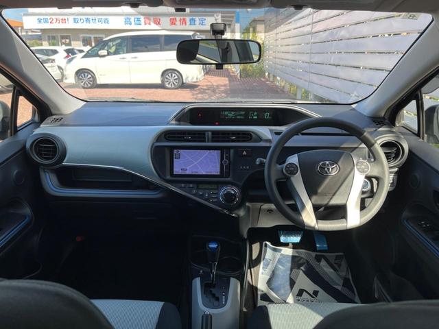 アクア S SDナビ バックカメラ スマートキー ETC オートライト オートエアコン Bluetooth CD DVD再生 フルセグ(2枚目)